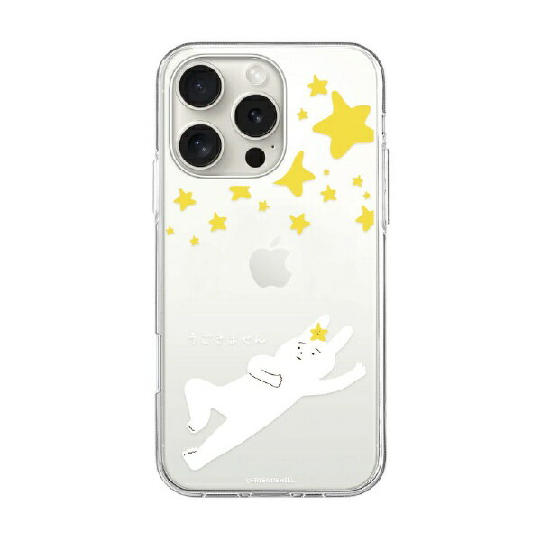ROA　iPhone 16(6.1インチ) ソフトクリアケース なにもしないうさぎ abbi FRIENDS 夜になりましたがなにもしません　ABF27284i16