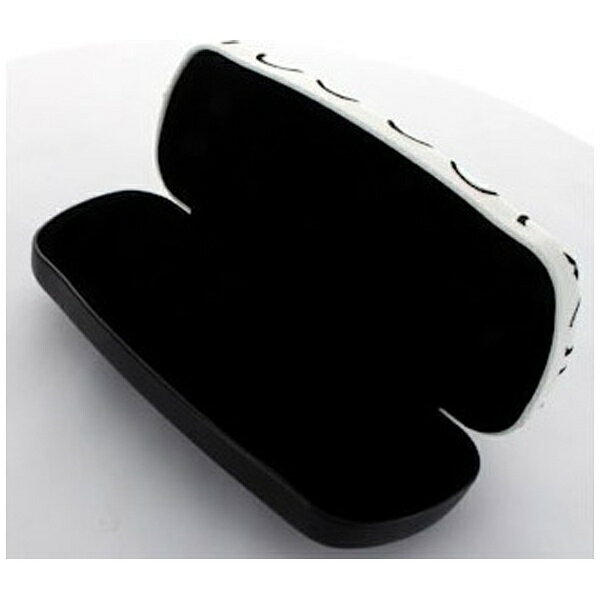 名古屋眼鏡｜Nagoya Gankyo メタルハード メガネケース メガネ刺繍 2219-01 BK ホワイト×ブラック