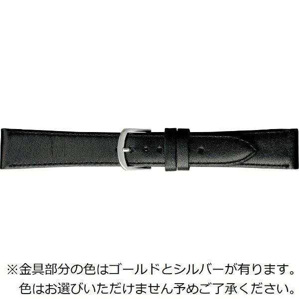 バンビ｜BAMBI 時計バンド 本革 スムース かん幅16mm 美錠幅14mm 【金具色指定不可】 ブラック BCE245AN
