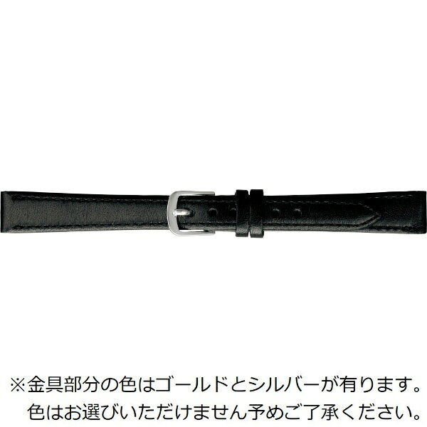 バンビ｜BAMBI 時計バンド 本革 スムース かん幅12mm 美錠幅10mm 【金具色指定不可】 ブラック BCE745AI