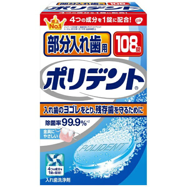 GSK｜グラクソ・スミスクライン 入れ歯洗浄剤 部分入れ歯 108錠