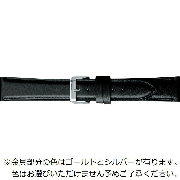 バンビ｜BAMBI 時計バンド 本革 スムース スコッチガード強力撥水！ かん幅17mm 美錠幅16mm 【金具色指定不可】 ブラック BCME001AO