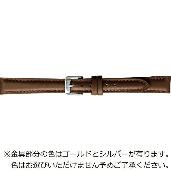 バンビ｜BAMBI 時計バンド 本革 スムース スコッチガード強力撥水！ かん幅14mm 美錠幅12mm 【金具色指定不可】 ブラウン BCME001CL