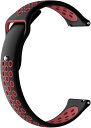 AMAZFIT|アマズフィット Amazfit シリコン 替えバンド 22mm ブラック&レッド sp200025-S16-C114Q06