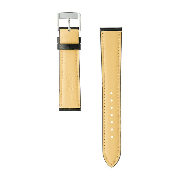 バンビ｜BAMBI 時計バンド 本革 型押し スコッチガード 強力撥水！ かん幅20mm 美錠幅18mm 【金具色指定不可】 ブラック BKME051AS