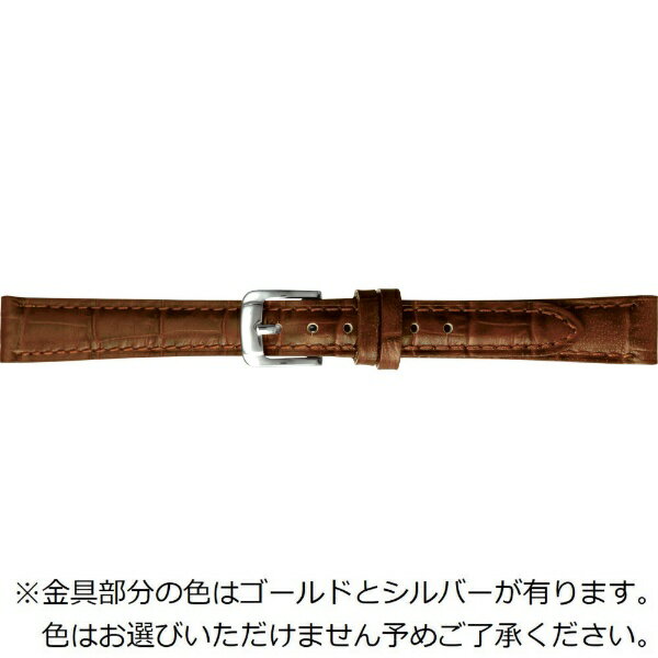 Mens - バンビ｜BAMBI 時計バンド 本革 型押し スコッチガード 強力撥水！ かん幅13mm 美錠幅12mm 【金具色指定不可】 ブラウン BKME051CJ