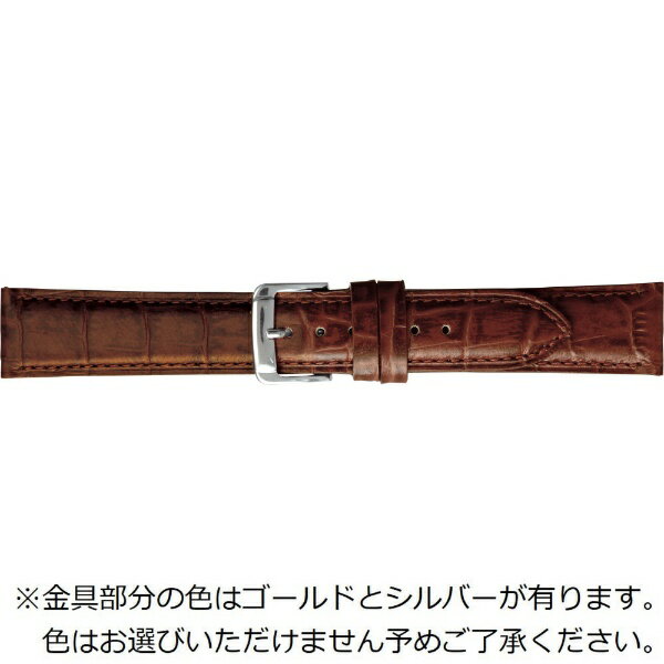 手錶錶帶 - バンビ｜BAMBI 時計バンド 本革 型押し スコッチガード 強力撥水！ かん幅20mm 美錠幅18mm 【金具色指定不可】 ブラウン BKME051CS