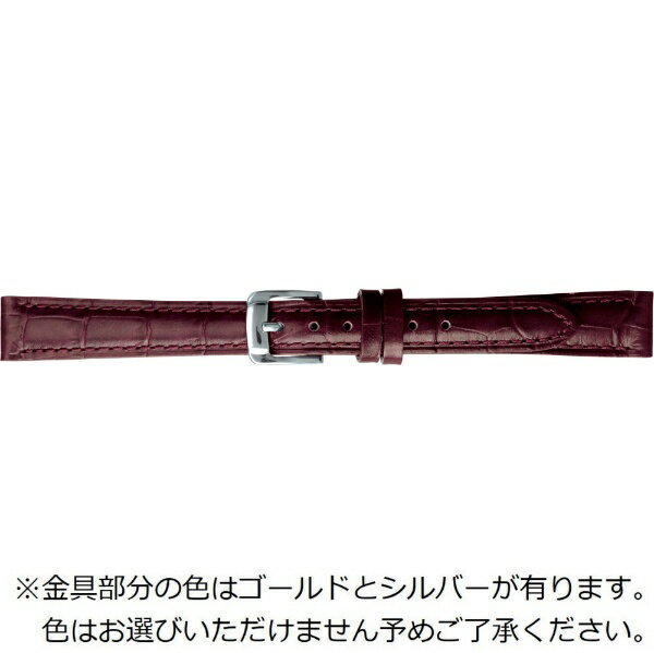 バンビ｜BAMBI 時計バンド 本革 型押し スコッチガード 強力撥水！ かん幅13mm 美錠幅12mm 【金具色指定不可】 ワイン BKME051EJ