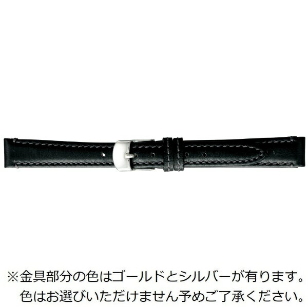 バンビ|BAMBI 時計バンド 本革 スムース スコッチガード 強力撥水! かん幅12mm 美錠幅10mm 【金具色指定不可】 ブラック BCME003AI