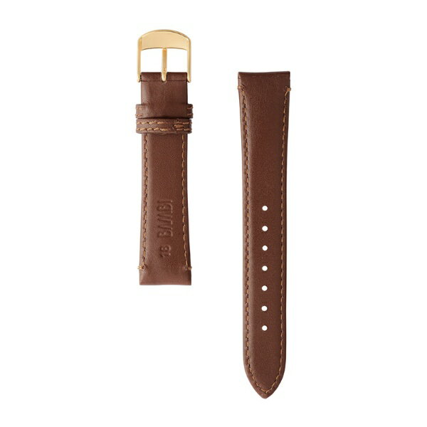 バンビ｜BAMBI 時計バンド 本革 スムース スコッチガード 強力撥水！ かん幅21mm 美錠幅18mm 【金具色指定不可】 ブラウン BCME003CT