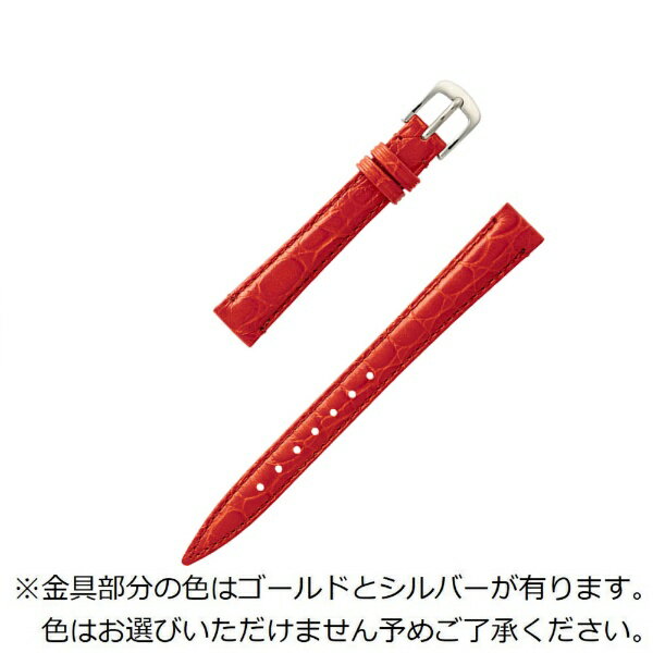 Watch Band, Belt - バンビ｜BAMBI 時計バンド 本革 型押し イタリアンカラー 裏ラバー かん幅10mm 美錠幅8mm 【金具色指定不可】 レッド BKE007RF