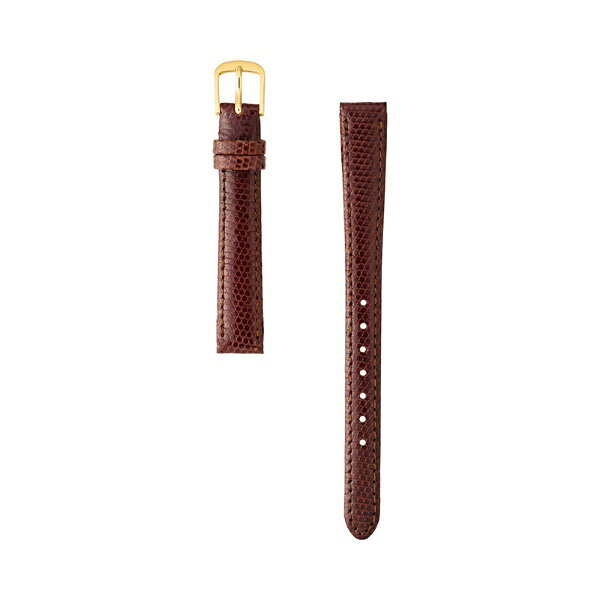 楽天ビック(ビックカメラ×楽天)のバンビ｜BAMBI 時計バンド トカゲ革 （リザード） 撥水 かん幅13mm 美錠幅10mm 【金具色指定不可】 ダークブラウン BTE520BJ｜アングル2