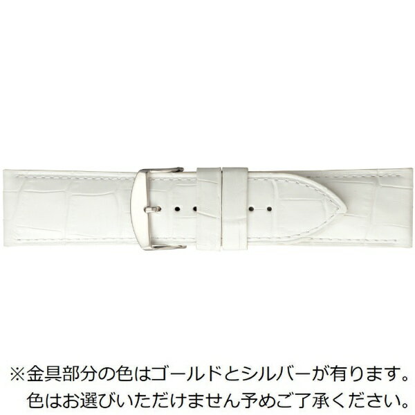 Other - バンビ｜BAMBI 時計バンド 本革 型押し ワイドタイプ かん幅24mm 美錠幅22mm 【金具色指定不可】 ホワイト BKE111WW