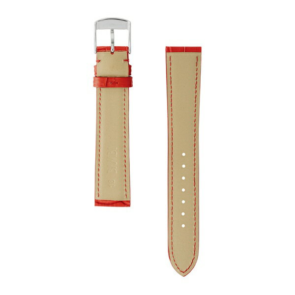 バンビ｜BAMBI 時計バンド 本革 クロコダイル型押し かん幅16mm 美錠幅14mm 【金具色指定不可】 レッド BKE109RN