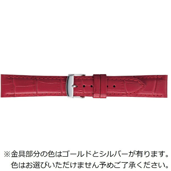 バンビ｜BAMBI 時計バンド 本革 マット型押し かん幅18mm 美錠幅16mm 【金具色指定不可】 レッド BKE037RP