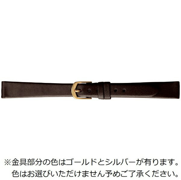 バンビ|BAMBI 時計バンド 本革 スムース 裏ラバー 防水 かん幅10mm 美錠幅9mm 【金具色指定不可】 ダークブラウン BCE210BF