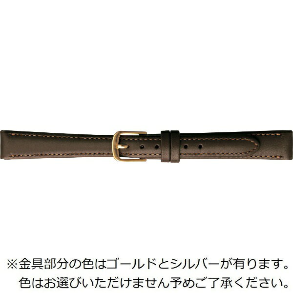 バンビ｜BAMBI 時計バンド 本革 スムース 撥水 かん幅10mm 美錠幅8mm 【金具色指定不可】 ダークブラウン BCE770BF