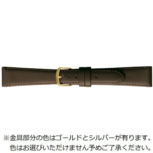 バンビ|BAMBI 時計バンド 牛革 スムース 撥水 かん幅20mm 美錠幅15mm 【金具色指定不可】 ダークブラウン BCE270BS