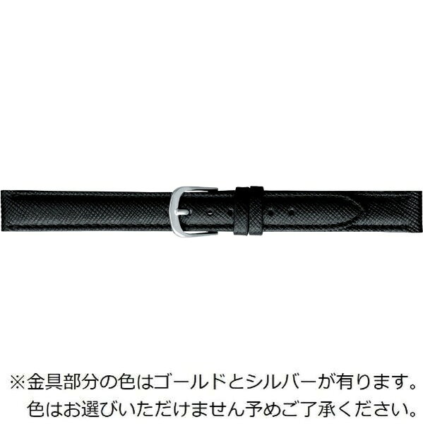 バンビ｜BAMBI 時計バンド 牛革 エンボスレザー 撥水 かん幅11mm 美錠幅10mm 【金具色指定不可】 ブラック BCE610AH