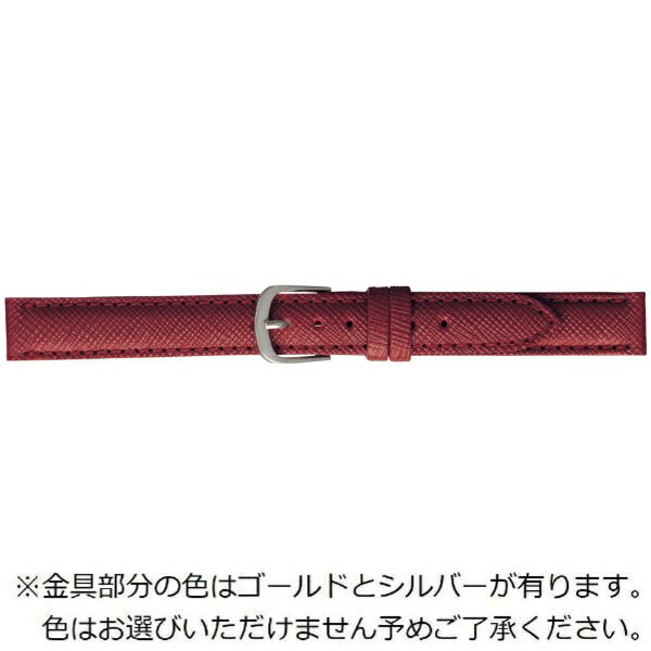 バンビ｜BAMBI 時計バンド 牛革 エンボスレザー 撥水 かん幅10mm 美錠幅10mm 【金具色指定不可】 レッ..