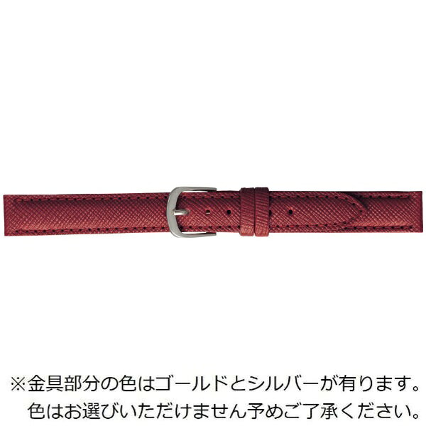 バンビ｜BAMBI 時計バンド 牛革 エンボスレザー 撥水 かん幅11mm 美錠幅10mm 【金具色指定不可】 レッ..