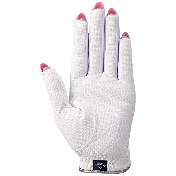 楽天ビック(ビックカメラ×楽天)のキャロウェイ｜Callaway ゴルフグローブ Callaway Nail Dual Glove Womens 25 JM キャロウェイ ネイル デュアル グローブ ウィメンズ ホワイト 5325156 [レディース /両手装着用 /Mサイズ]｜アングル2