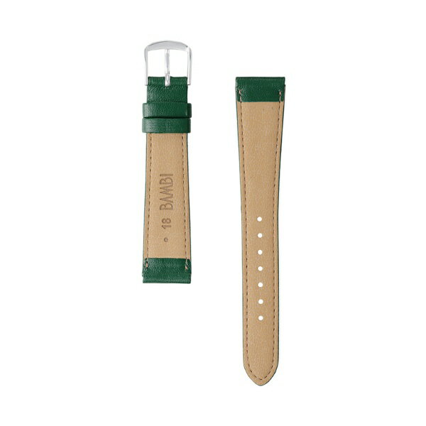 バンビ｜BAMBI 時計バンド 本革 スムース 撥水 かん幅16mm 美錠幅14mm 【金具色指定不可】 グリーン BCE295MN