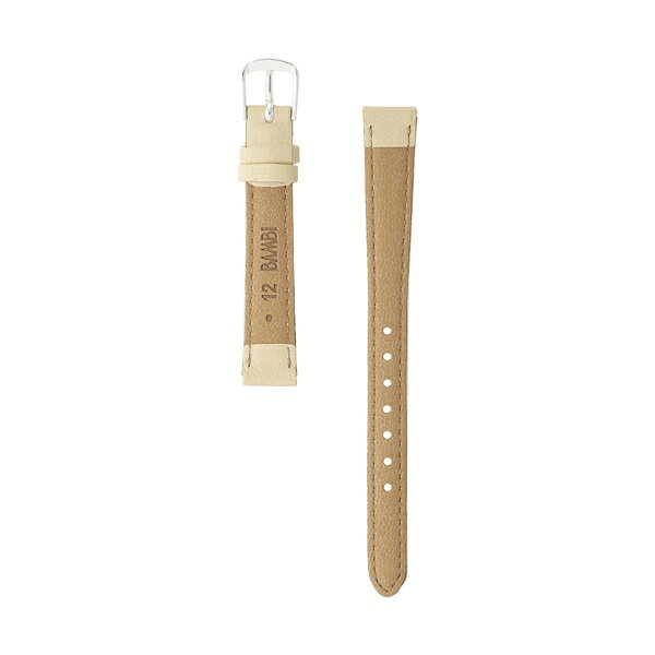 楽天ビック(ビックカメラ×楽天)のバンビ｜BAMBI 時計バンド 本革 スムース 撥水 かん幅11mm 美錠幅10mm 【金具色指定不可】 ベージュ BCE795FH｜アングル3