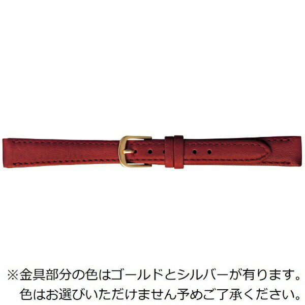 Ladies - バンビ｜BAMBI 時計バンド 本革 スムース 撥水 かん幅13mm 美錠幅10mm 【金具色指定不可】 レッド BCE795RJ