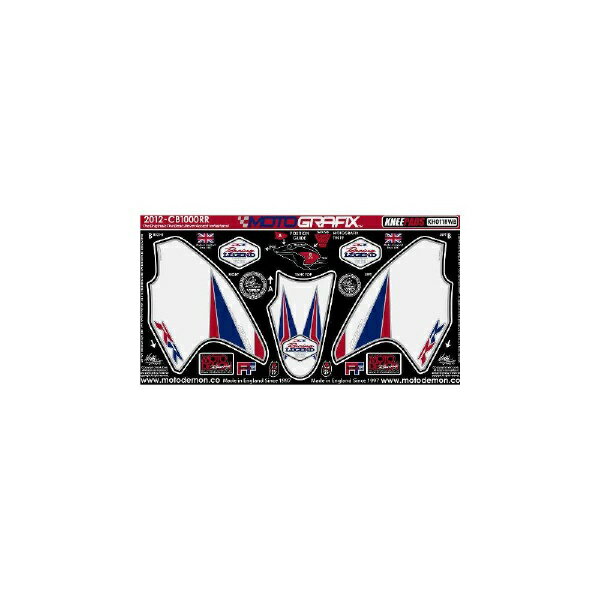 乐天商城 - モトグラフィックス｜MOTOGRAFIX ボディパッド KNEE　ホワイト/トリコロール　CBR1000RR（12-） MT-KH011RWB