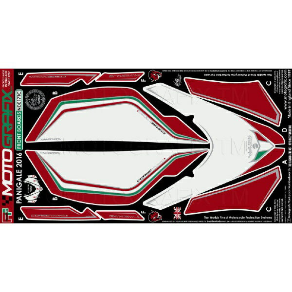 モトグラフィックス｜MOTOGRAFIX ボディパッド FRONT DUCATI PANIGALE959/1299/S MT-ND017TC