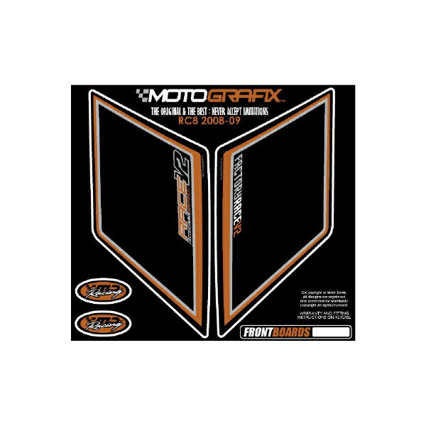 モトグラフィックス｜MOTOGRAFIX ボディパッド FRONT KTM RC8（08-09） MT-NKTM01K2