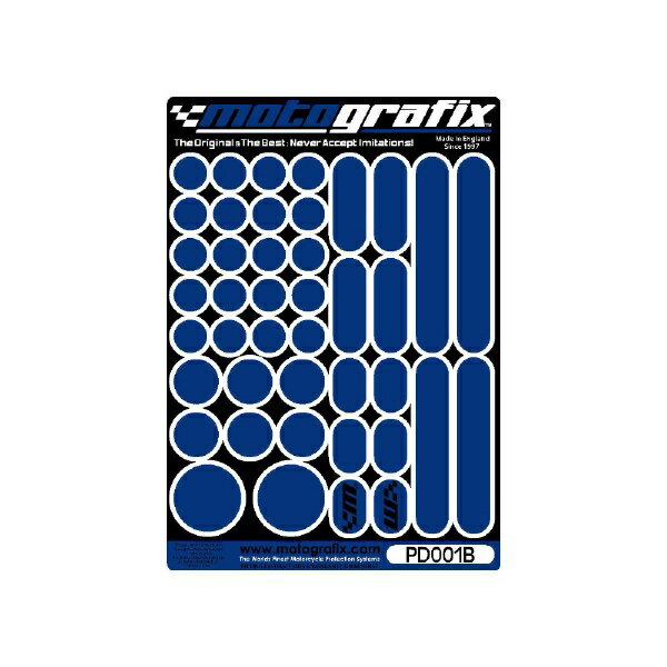 モトグラフィックス｜MOTOGRAFIX タンクパッド ドット ブルー MT-PD001B