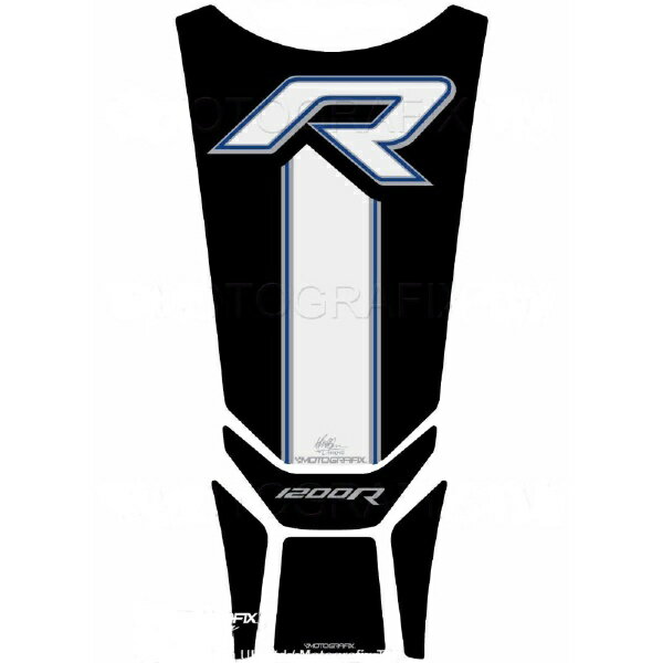 モトグラフィックス｜MOTOGRAFIX タンクパッド ブラック/ブルー/ホワイト BMW R1200RS（15-） MT-TB032KBW