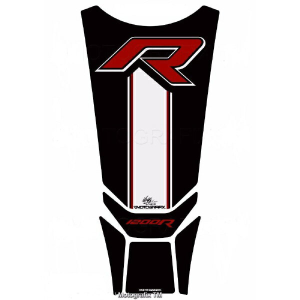 モトグラフィックス｜MOTOGRAFIX タンクパッド ブラック/レッド/ホワイト BMW R1200RS（15-） MT-TB032..