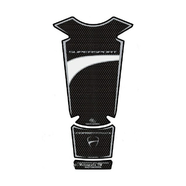 モトグラフィックス｜MOTOGRAFIX タンクパッド カーボン/ホワイト DUCATI Supersport（16-17） MT-TD026CW
