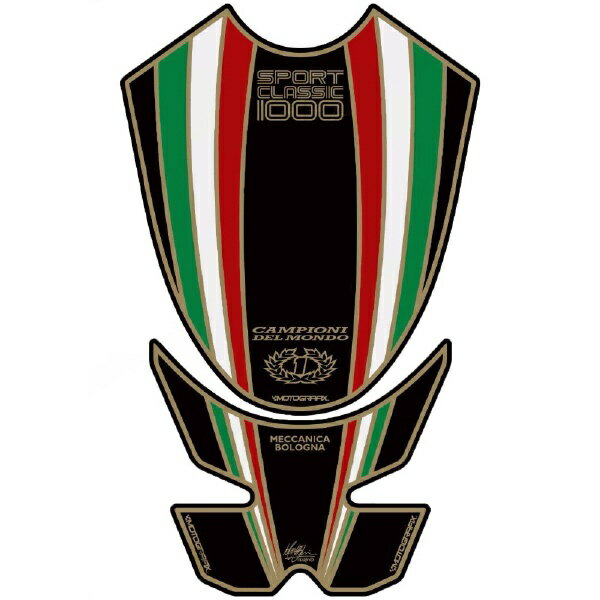 モトグラフィックス｜MOTOGRAFIX タンクパッド ブラック DUCATI SPORT CLASSIC1000 MT-TDSCITK