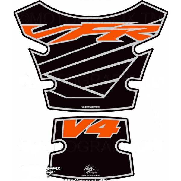モトグラフィックス｜MOTOGRAFIX タンクパッド ブラック/オレンジ VFR800（98-12） MT-TH022KO