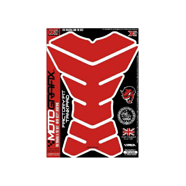 モトグラフィックス｜MOTOGRAFIX タンクパッド プレーン レッド MT-TP003R