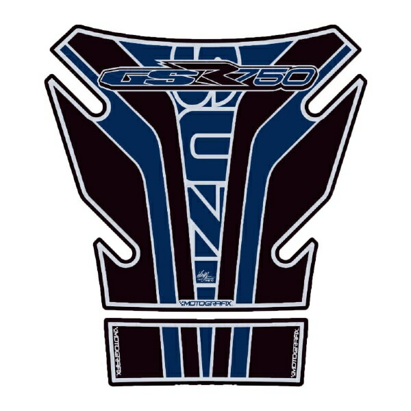 モトグラフィックス｜MOTOGRAFIX タンクパッド ブラック/ブルー GSR750 MT-TS027KN