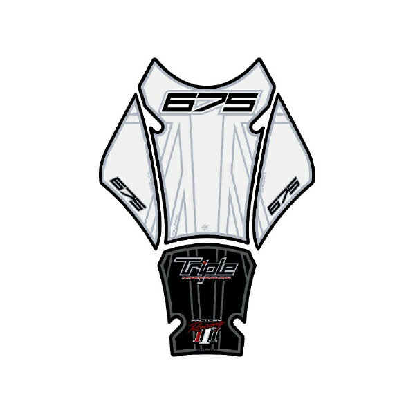 モトグラフィックス｜MOTOGRAFIX タンクパッド ホワイト/ブラック DAYTONA675 MT-TT023WJ