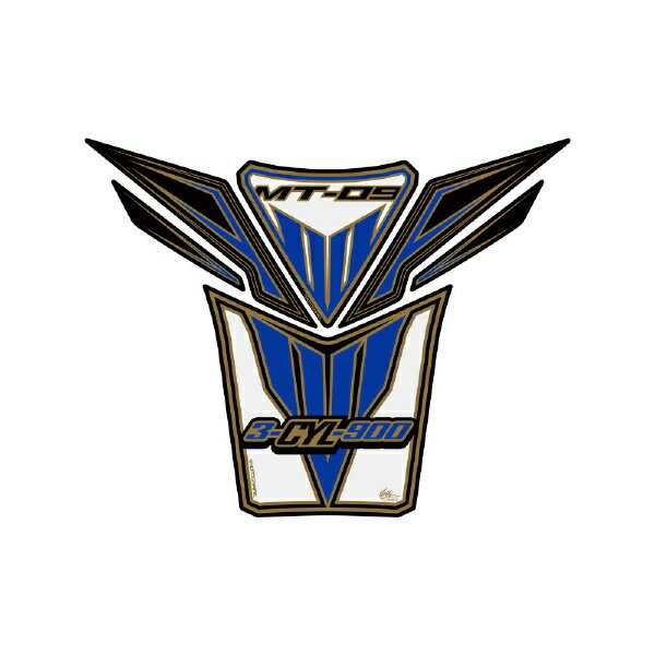 乐天商城 - モトグラフィックス｜MOTOGRAFIX タンクパッド ホワイト/ブルー/ゴールド MT-09 MT-TY022WBA