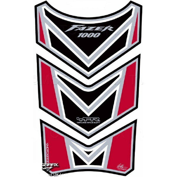 モトグラフィックス｜MOTOGRAFIX タンクパッド ブラック/クラレット FAZER1000 MT-TY028KC