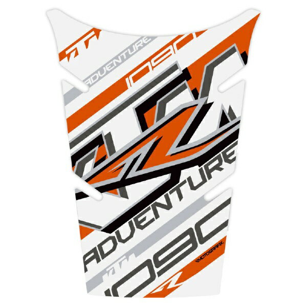 モトグラフィックス｜MOTOGRAFIX タンクパッド ホワイト/オレンジ 1090Adventure R（17-18） MT-TKTM06WO