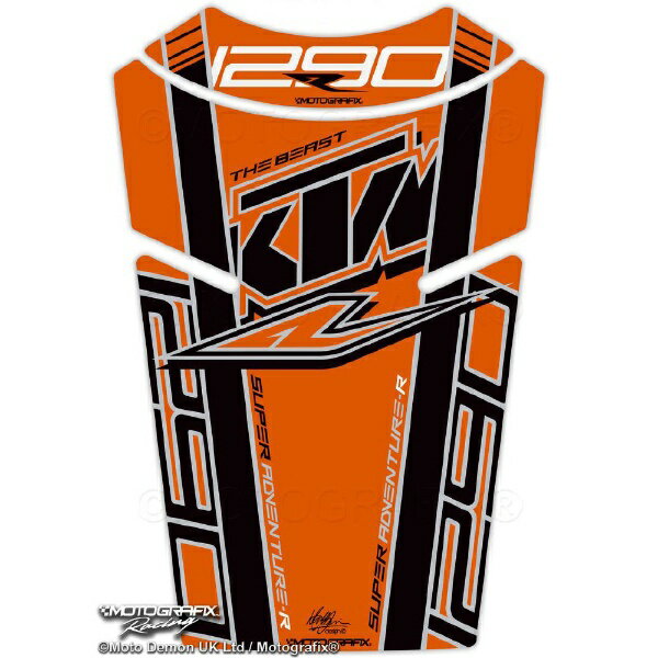 モトグラフィックス｜MOTOGRAFIX タンクパッド オレンジ/ブラック 1290 Super Adventure R（17-19） MT-TKTM08OK