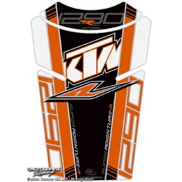 モトグラフィックス｜MOTOGRAFIX タンクパッド ホワイト/オレンジ/ブラック 1290 Super Adventure R（17-19） MT-TKTM08WOK