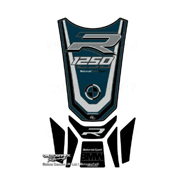 モトグラフィックス｜MOTOGRAFIX タンクパッド グリーン/ホワイト/グレー BMW R1250R（19-20）（Pollux Metallic Matte edition） MT-TB045PS