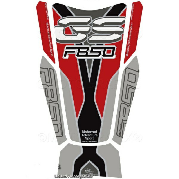 モトグラフィックス｜MOTOGRAFIX タンクパッド シルバー/ブラック/レッド BMW F850GS Adventure（19-20） Exclusive Edition MT-TB047EX
