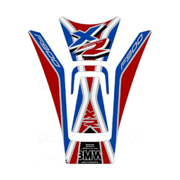 モトグラフィックス｜MOTOGRAFIX タンクパッド レッド/ブラック/ブルー BMW F900XR（20-） MT-TB048MSR