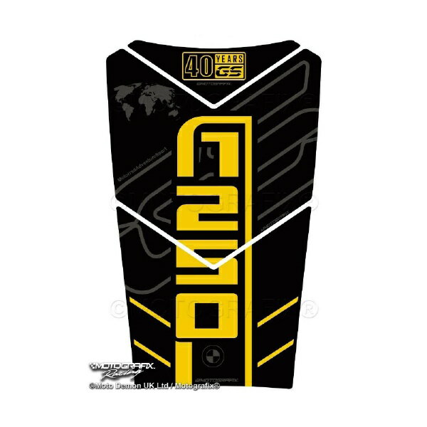 モトグラフィックス｜MOTOGRAFIX タンクパッド ブラック/イエロー BMW R1250GS Adventure（20-21） MT-TB051KY